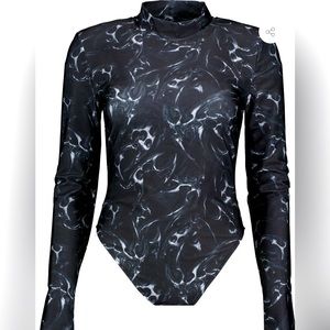 HAN KJØBENHAVN
CHROME TRIBAL BODYSUIT -‎ LONG SLEEVED TOP new with tag